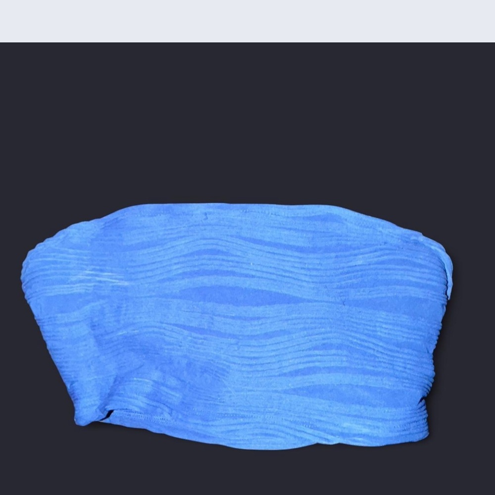 SHEIN Vibrant Blue Textured Crop Top